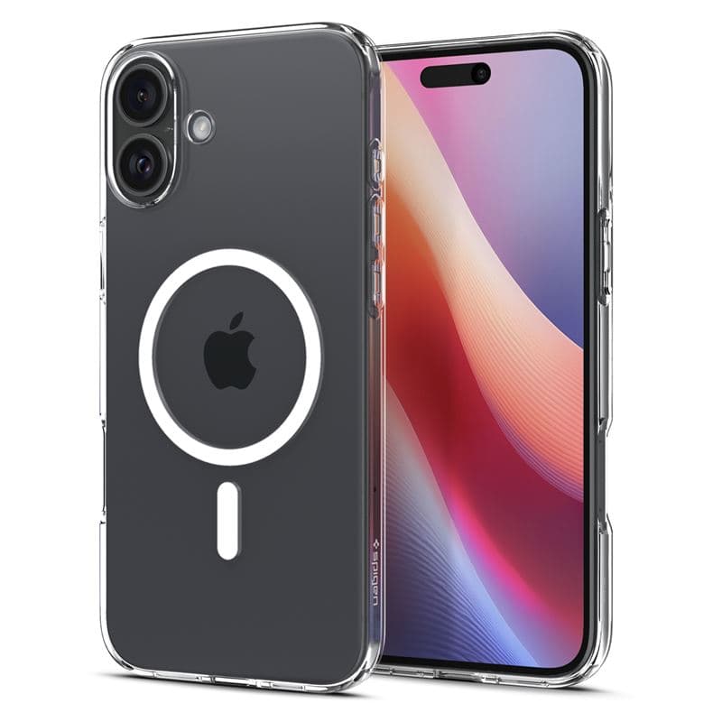 Калъф за Apple iPhone 16, силиконов, Spigen Liquid Crystal MagSafe Case, удароустойчив, прозрачен