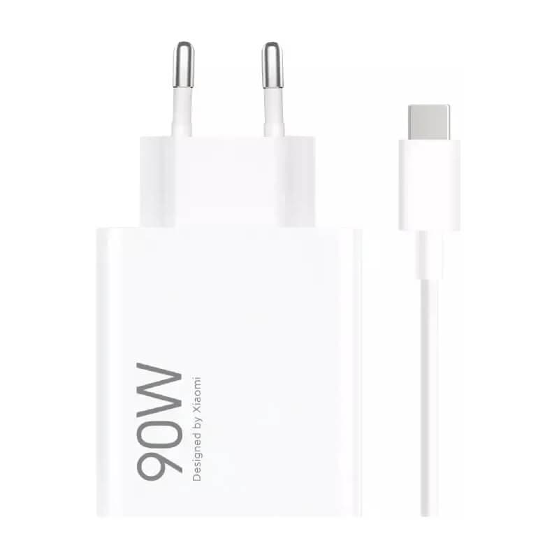 Зарядно устройство Xiaomi 90W HyperCharge Combo (Type-A), от контакт към 1x USB-A(ж), 20V/6.1-4.5A, бяло, 90W