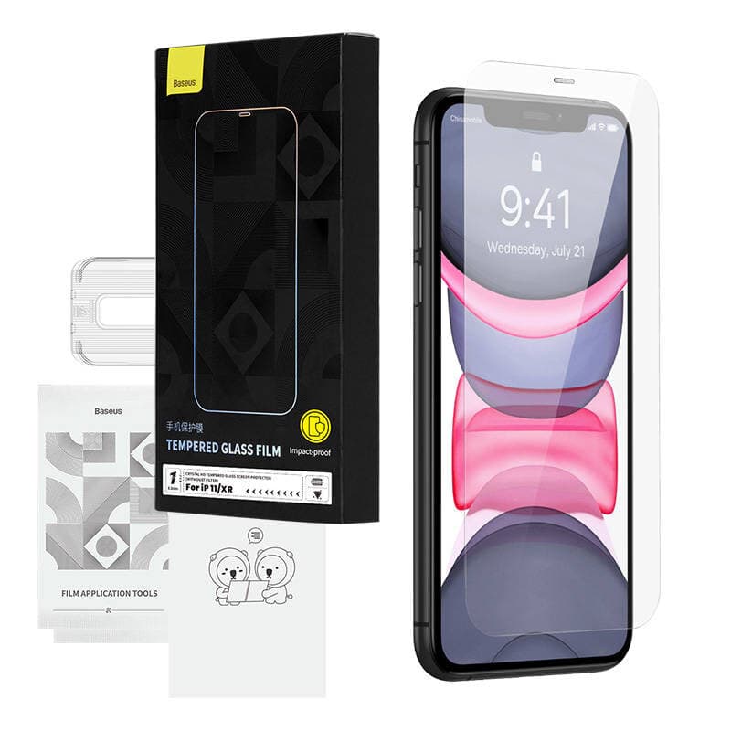 Протектор от закалено стъкло /Tempered Glass/ Baseus SGJC091402 за Apple iPhone 11/XR, 9H твърдост