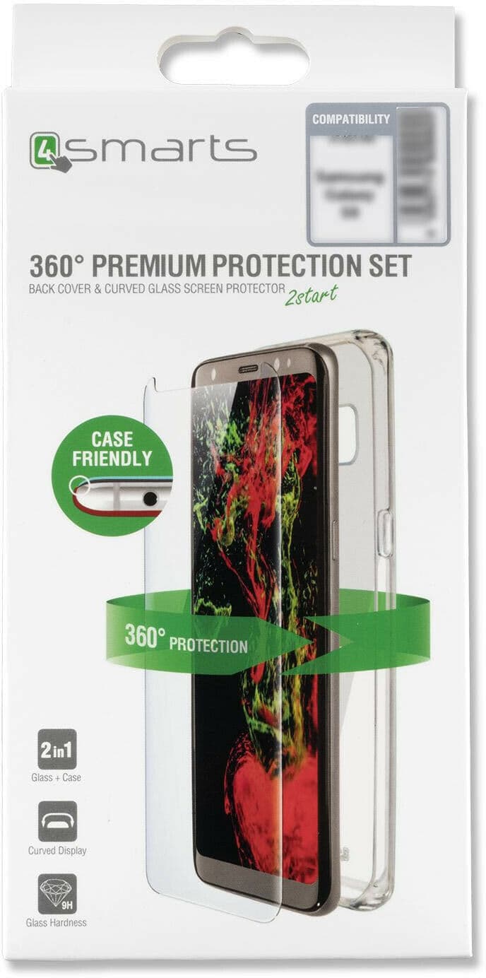 Тънък силиконов кейс и стъклено защитно покритие за дисплея на Huawei Mate 20 - 4smarts 360° Case Friendly Premium Protection Set (прозрачен)