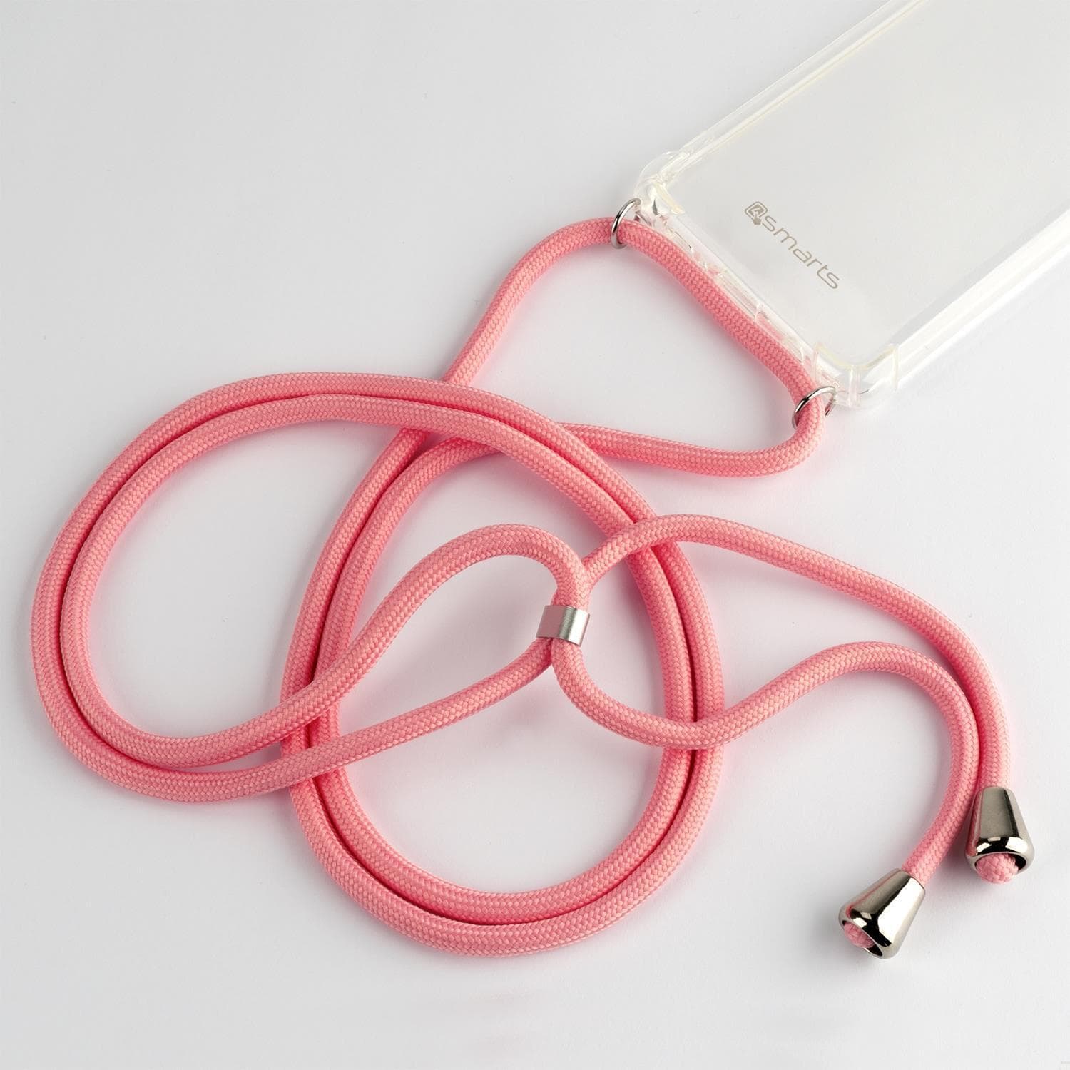 Силиконов калъф с лента за врата за Samsung Galaxy S10Е - 4smarts Necklace Case (розов)