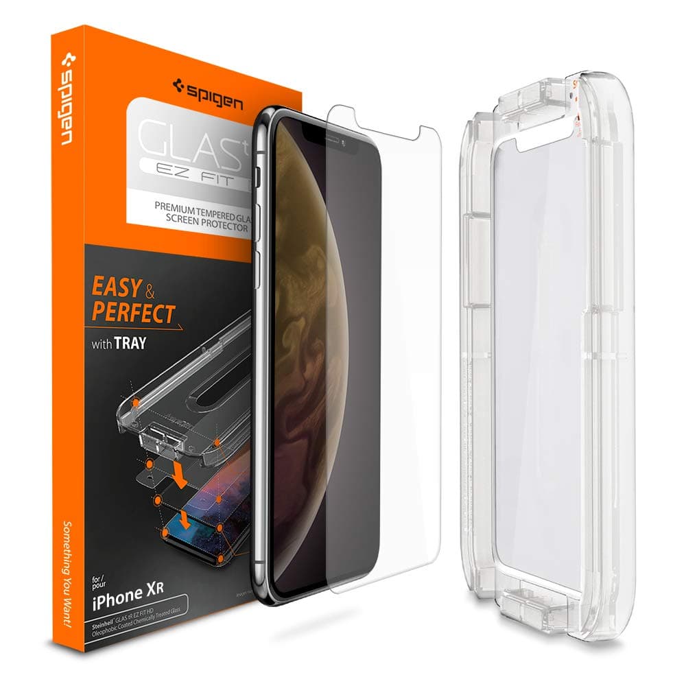 Протектор от закалено стъкло /Tempered Glass/ Spigen 064GL24818 за Apple iPhone 11/XR, 9H твърдост