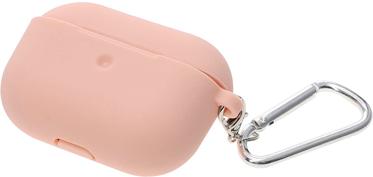 Силиконов калъф с карабинер за Apple Airpods Pro - 4smarts Silicone Case with Carabiner for Apple AirPods Pro (розов)
