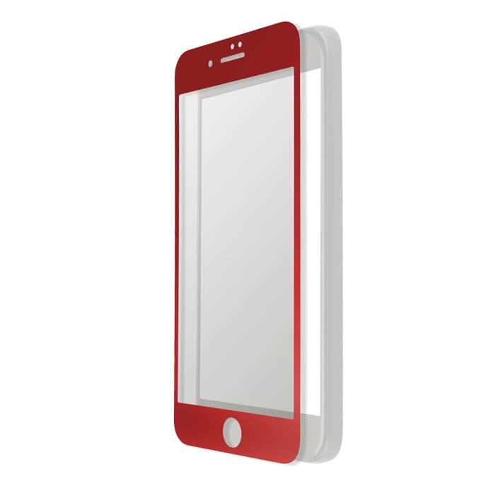 Протектор от закалено стъкло /Tempered Glass/, 4smarts, за iPhone 7 Plus (червен) (смартфон)