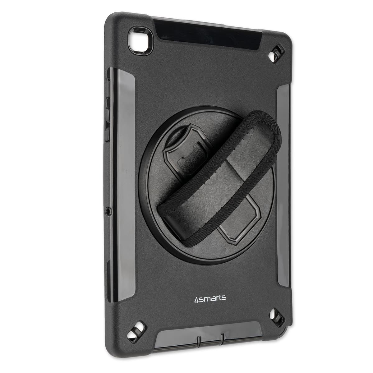 Удароустойчив калъф с лента за врата за Samsung Galaxy Tab A7 10.4 (2020) - 4smarts Rugged Tablet Case Grip (черен)