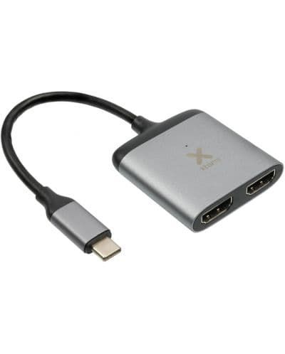 Адаптер за свързване от USB-C към два HDMI порта - A-solar Xtorm XC202 USB-C Hub Dual HDMI Adapter (тъмносив)