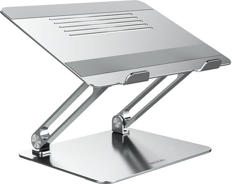 Поставка за лаптоп Nillkin ProDesk Adjustable Stand Silver (57983104495), алуминий, от 11"(27,94 cm) до 17"(43,18 cm), гумирано покритие, сребриста
