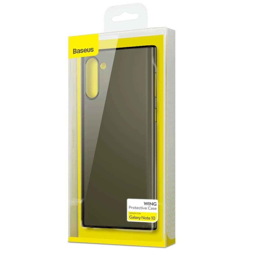 Тънък полипропиленов кейс (0.45 mm) за Samsung Galaxy Note 10 - Baseus Wing case (черен)