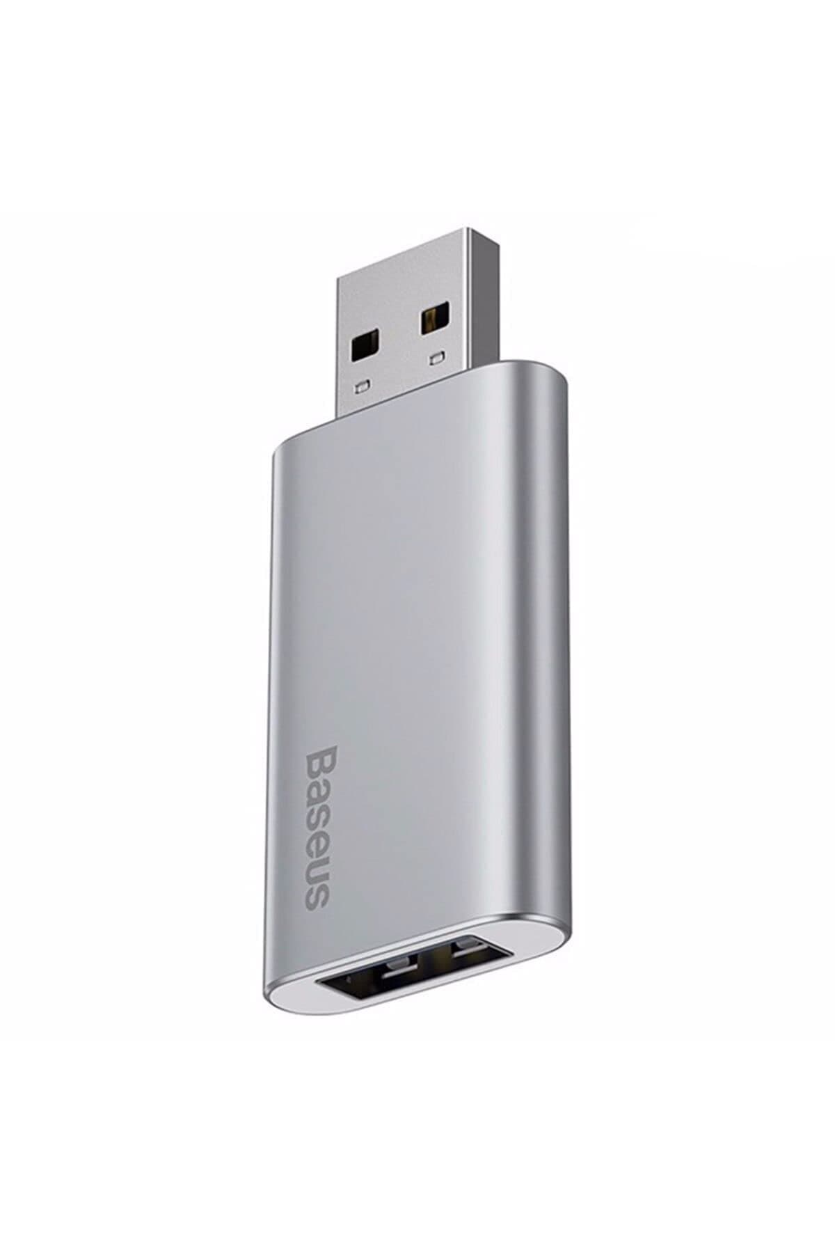Baseus Travel Memory Stick 64GB (ACUP-C0S) - USB флаш памет с 64GB капацитет и допълнителен USB-A порт за зареждане на мобилни устройства (сребрист)