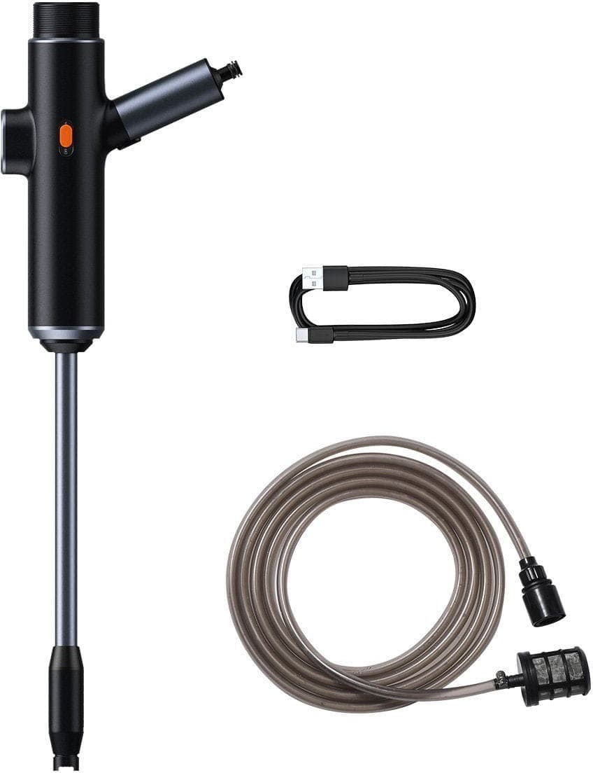 Преносима електрическа помпа за вода за почистване на автомобил - Baseus Portable Electric Car Wash Spray Nozzle (CRDDSQ-01) (черен)