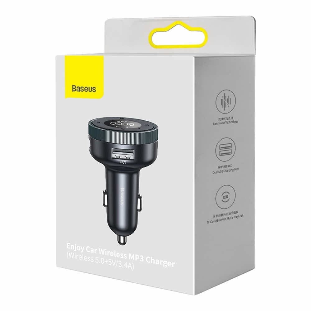 Блутут FM трансмитер с AUX и зарядно за кола за мобилни устройства - Baseus Enjoy Bluetooth FM Transmitter (CCLH-01) (черен)