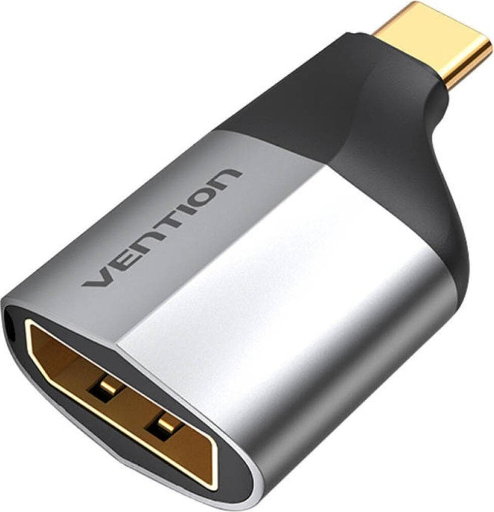 Адаптер Vention TCCH0, от USB-C(м) към DisplayPort(ж), черен, 4K@60Hz
