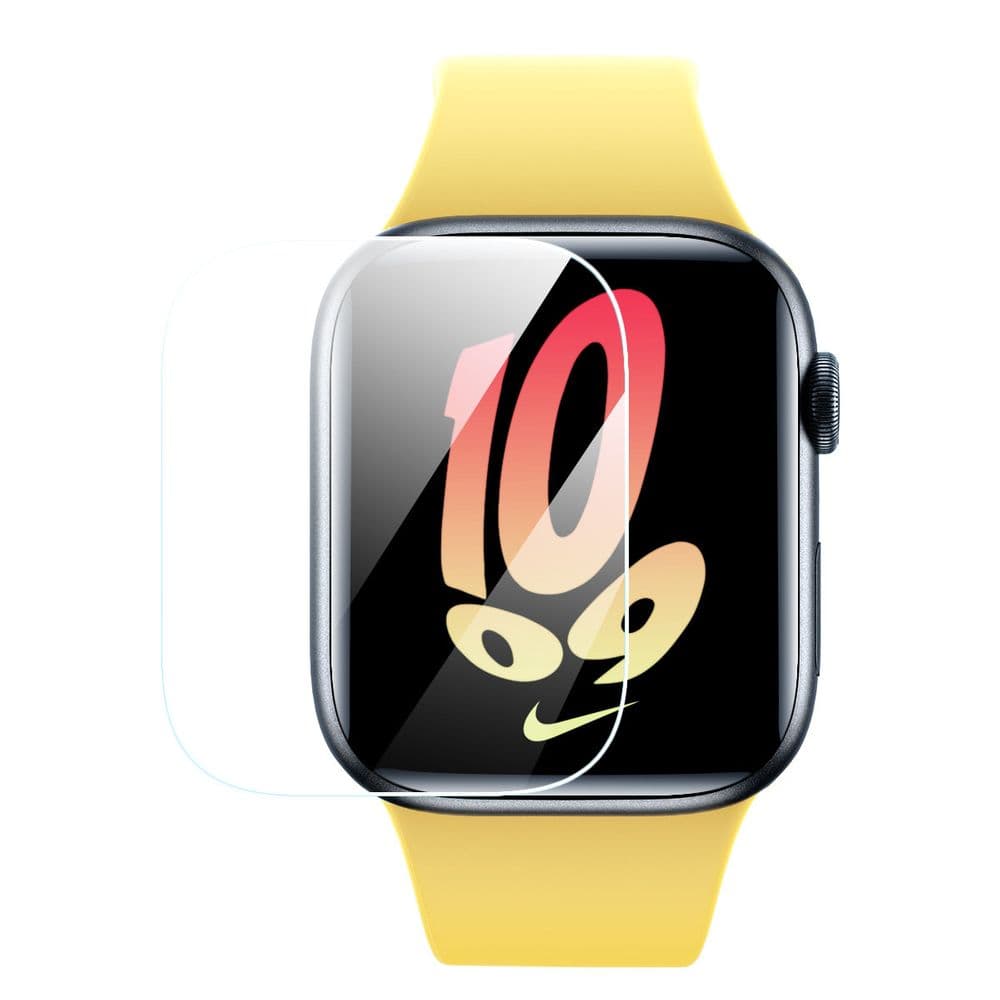 Комплект от 2 броя защитно покритие с извити ръбове за целия дисплей на Apple Watch 41мм - Baseus NanoCrystal Full Screen Protector Set (P6001510B201-02) (прозрачен)
