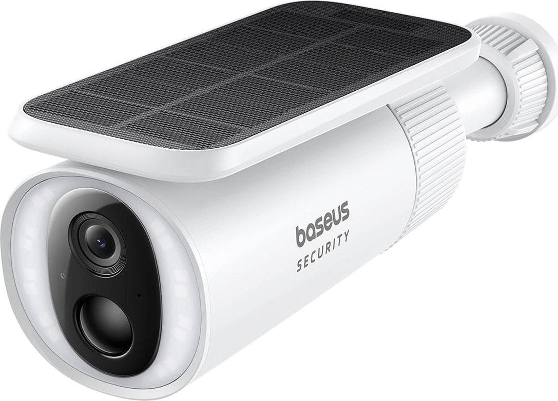 Безжична камера за видеонаблюдение със соларен панел - Baseus S1 Automatic Solar Tracking Wireless Security Camera 2K (бял)