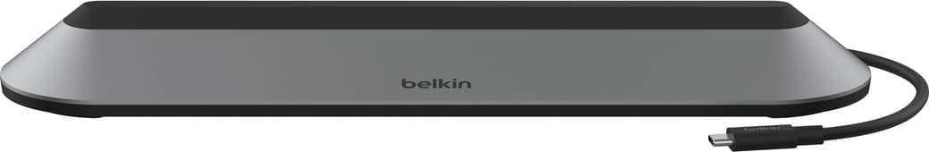 Мултифункционален хъб с DeX, Ethernet, HDMI, 3.5 mm jack, USB-C, USB 3.0 и четец за карти за Macbook и USB-C устройства - Belkin Connect 11-in-1 Universal USB-C Pro Hub (тъмносив)
