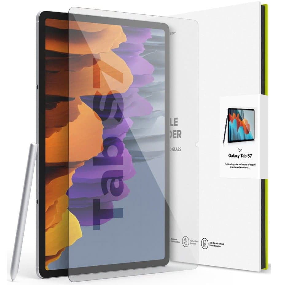 Калено стъклено защитно покритие за дисплея на Samsung Galaxy Tab S7 - Ringke Invisible Defender ID Glass Tempered Glass 2.5D (прозрачен)