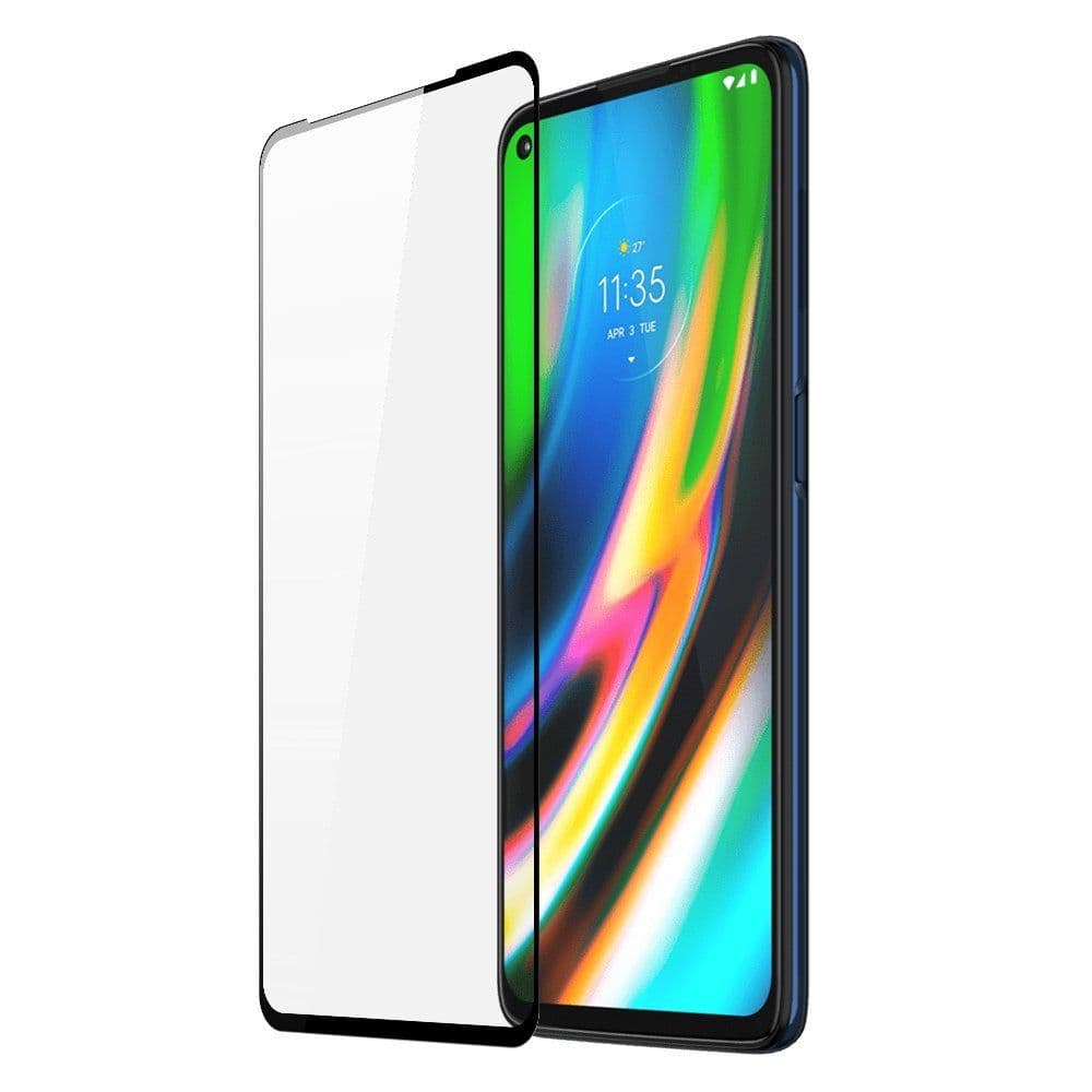 Калено стъклено защитно покритие за целия дисплей на Motorola Moto G9 Power - Dux Ducis 9D Case Friendly Full Coveraged Tempered Glass (черен-прозрачен)