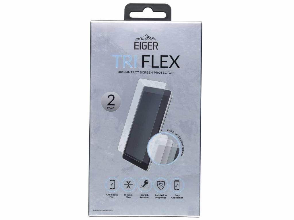 Качествено защитно покритие за дисплея на Huawei Mate 20 Lite - Eiger Tri Flex High Impact Film Screen Protector (два броя)