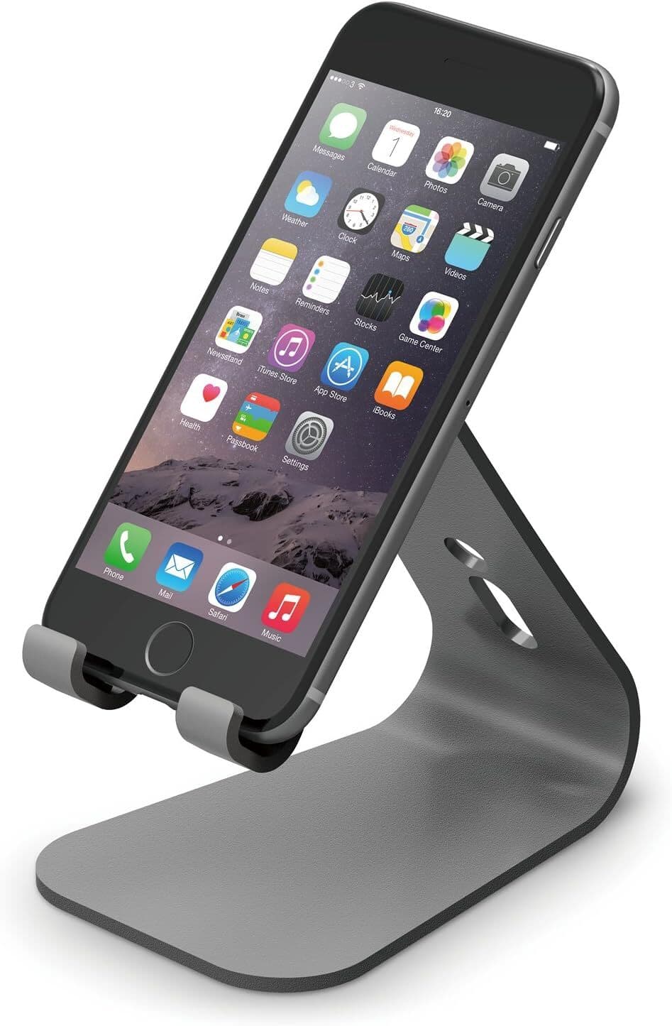 Дизайнерска алуминиева поставка за смартфони - Elago M2 Stand (тъмносива)