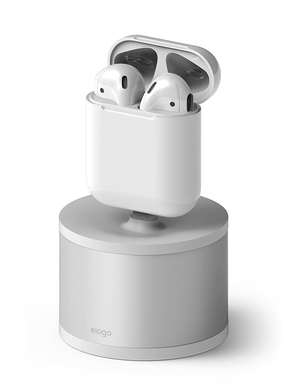 Док станция за iPhone, iPad mini, Siri Remote, Magic Mouse и AirPods - Elago D Stand Lightning Charging Station (сребриста)