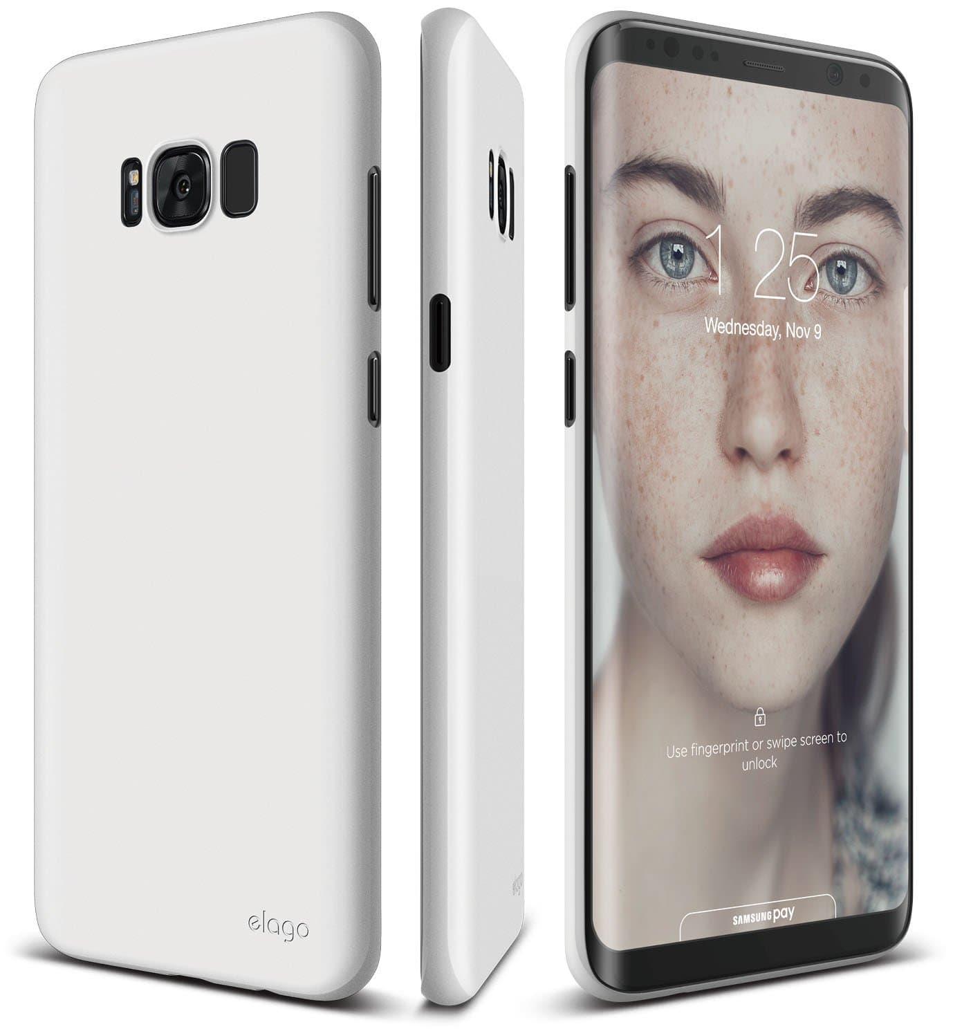 Тънък полипропиленов кейс (0.3 mm) за Samsung Galaxy S8 Plus - Elago Inner Core Case (бял)