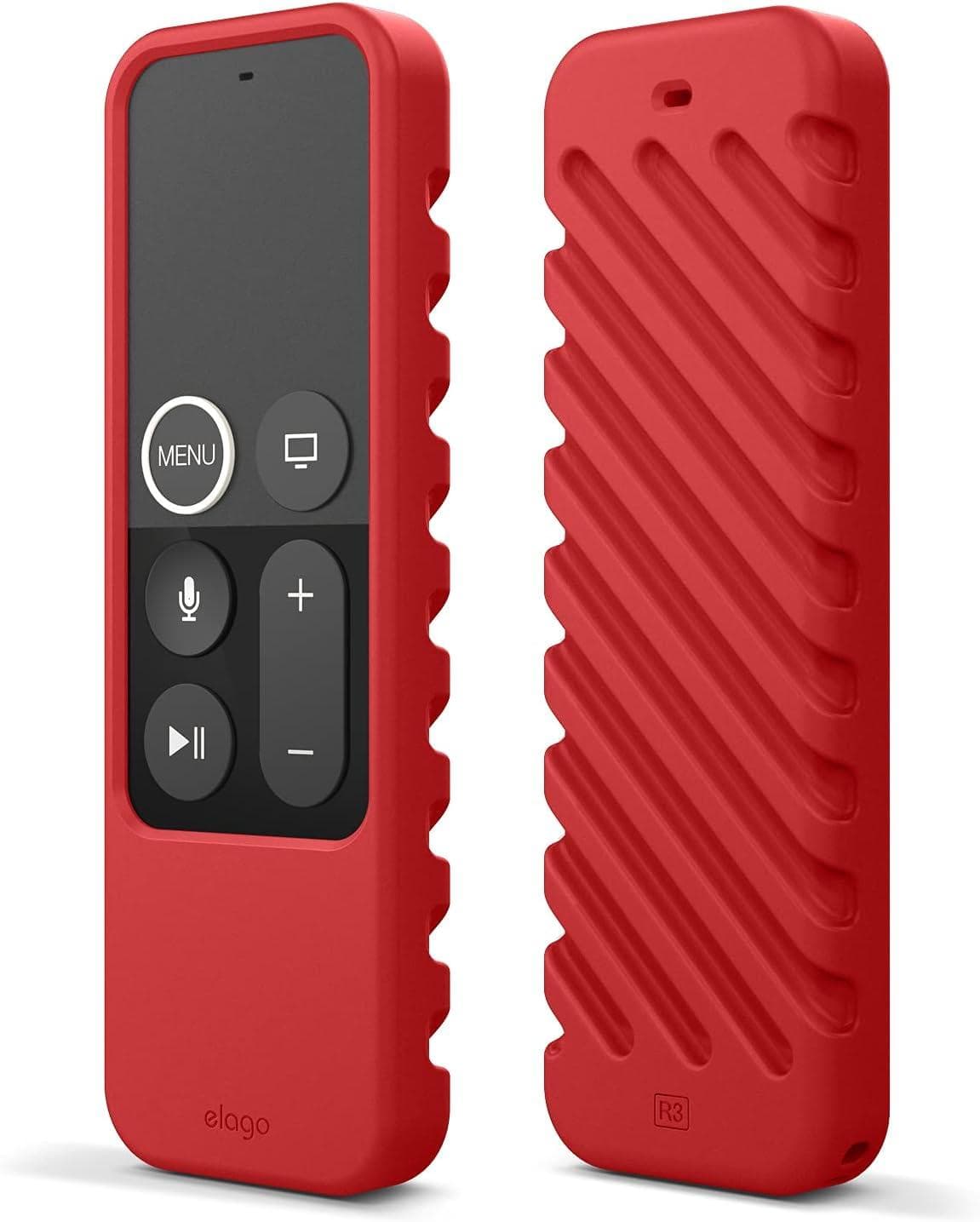 Удароустойчив силиконов калъф за Apple TV Siri Remote - Elago R3 Protective Case (червен)