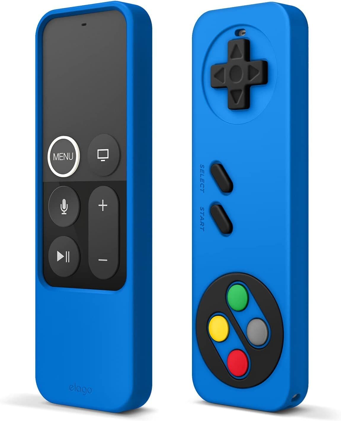 Удароустойчив силиконов калъф за Apple TV Siri Remote - Elago R4 Retro Case (син)