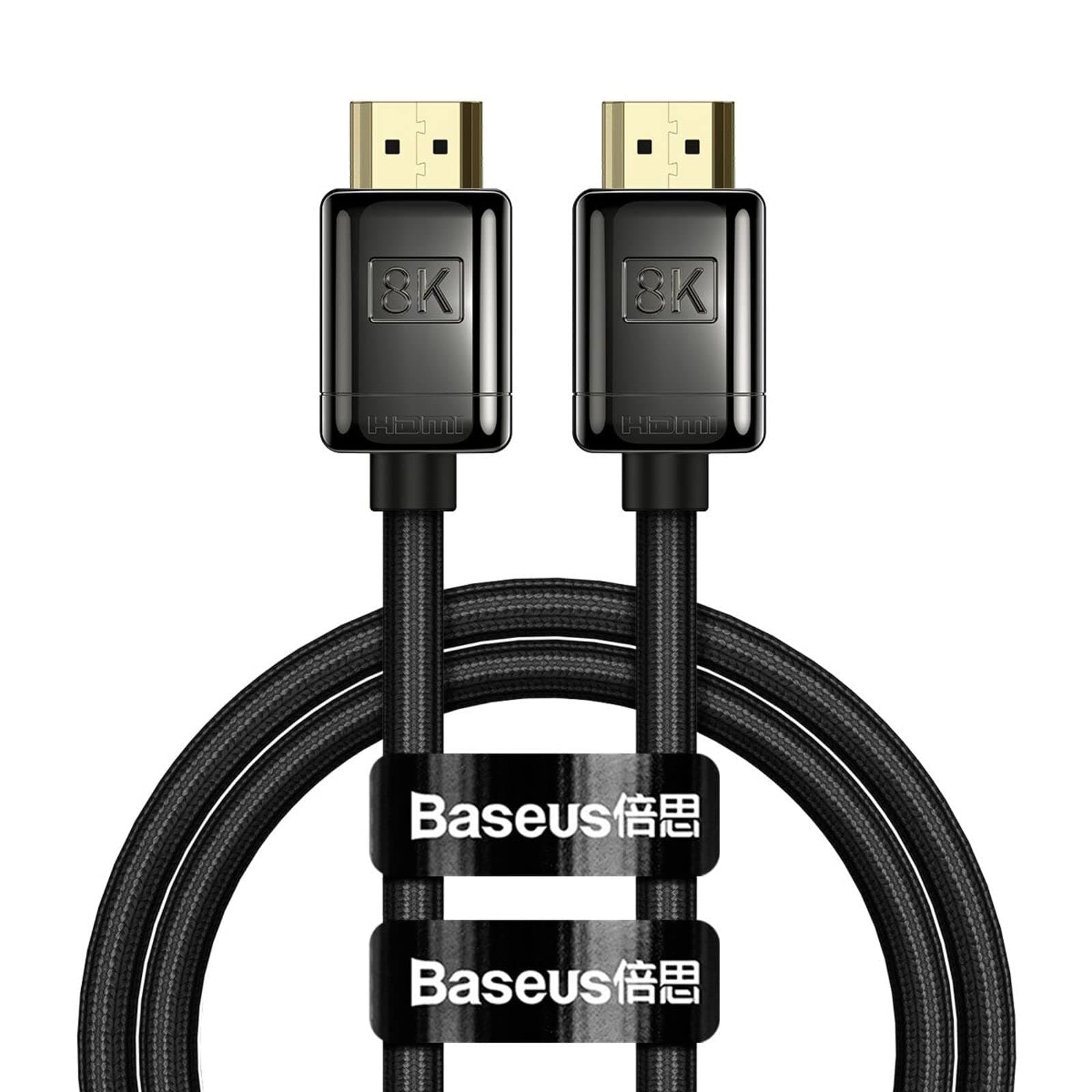 Кабел Baseus High Definition Series (WKGQ000001), от HDMI(м) към HDMI(м), 1м, черен, 8K 60Hz, 48 Gb/s