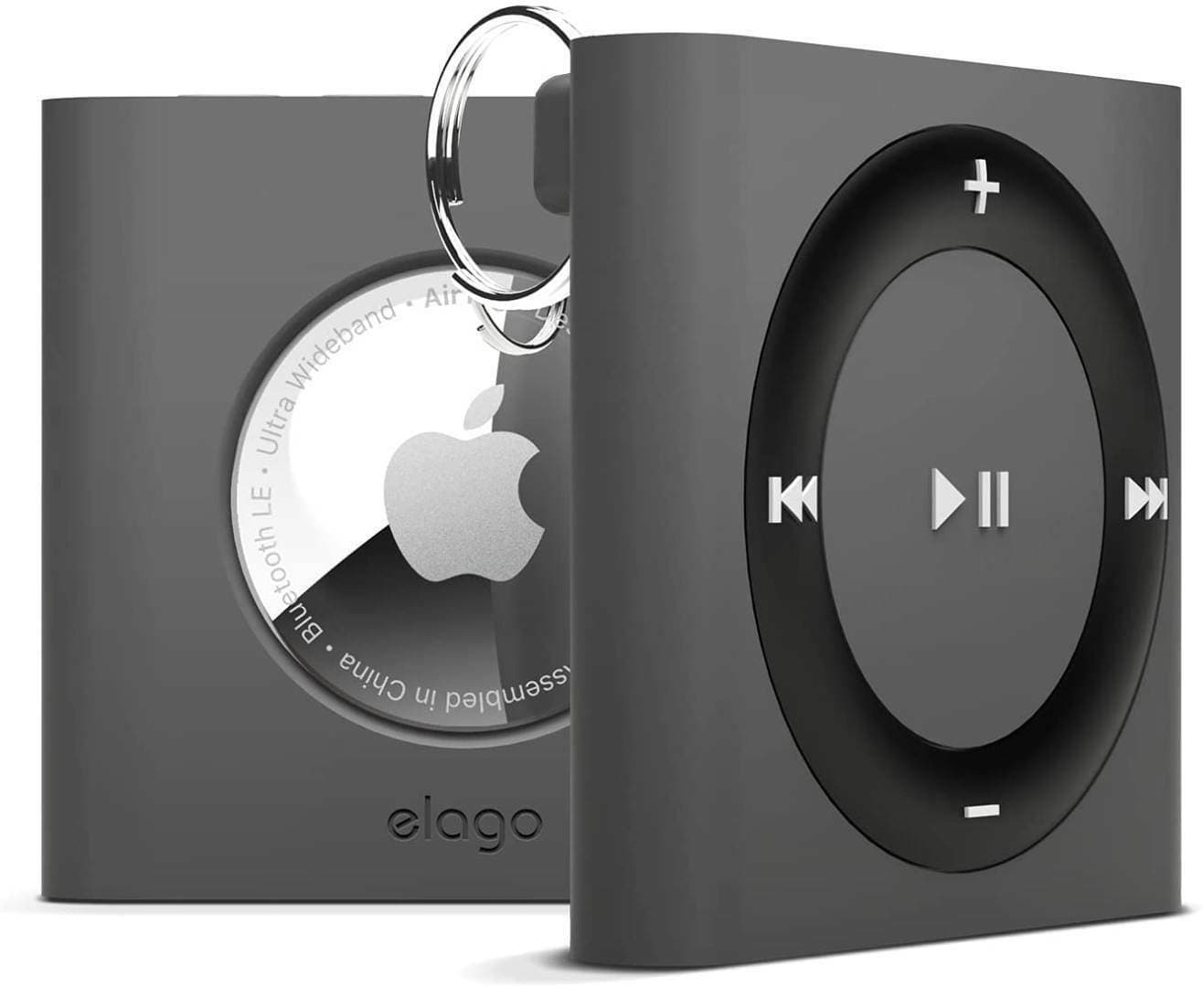 Силиконов ключодържател за Apple AirTag - Elago AirTag W7 Case (тъмносив)