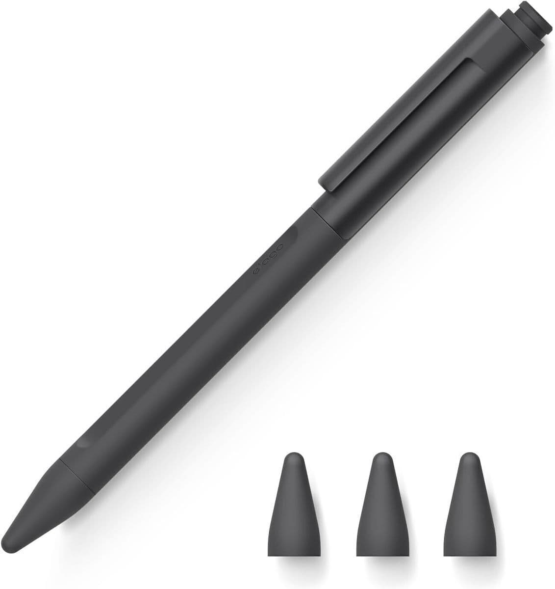 Силиконов калъф с щипка за Apple Pencil 2 - Elago Apple Pencil 2 Silicone Clip Case (черен)