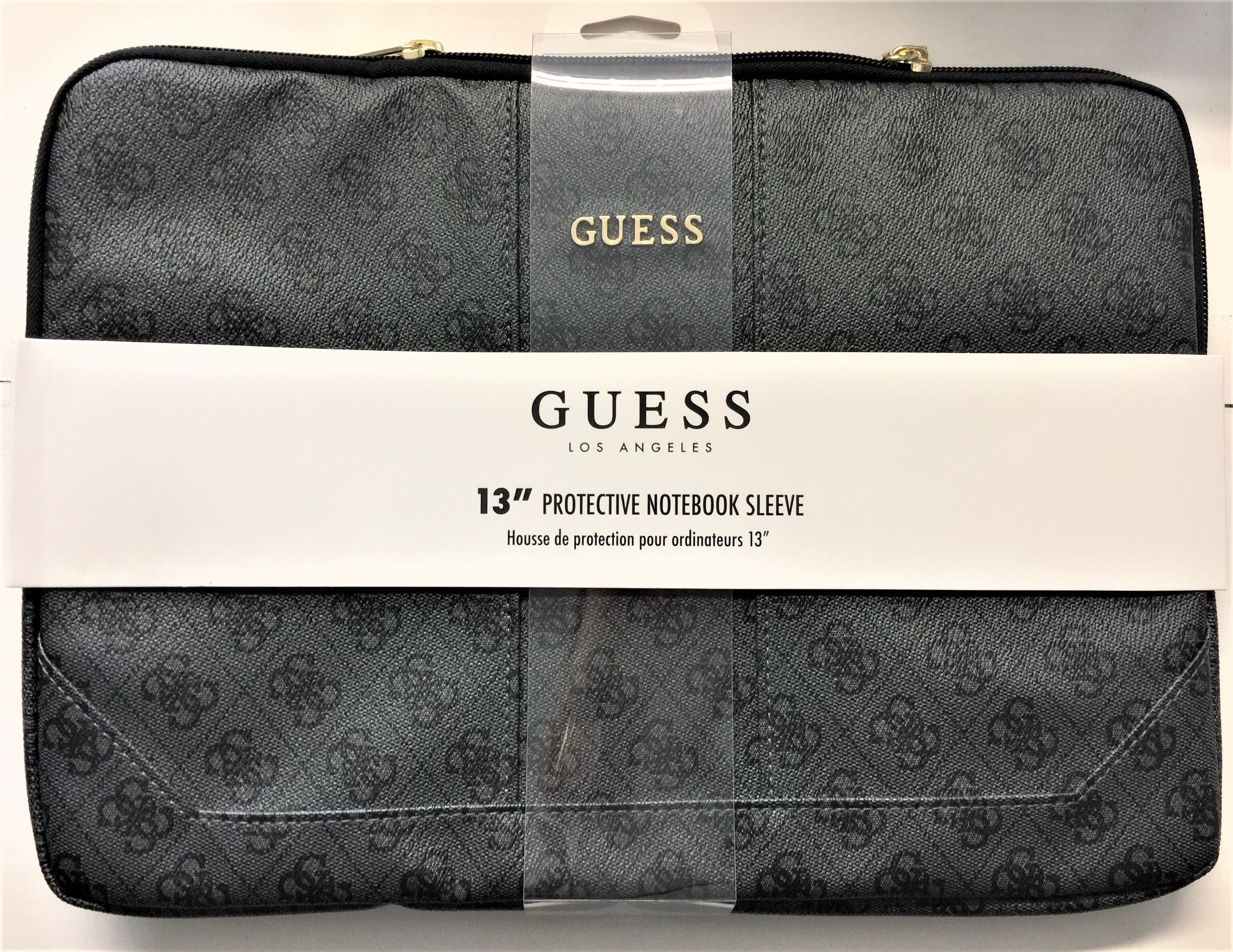Дизайнерски луксозен кожен калъф за преносими компютри до 13 инча - Guess Uptown Notebook Sleeve (кафяв)