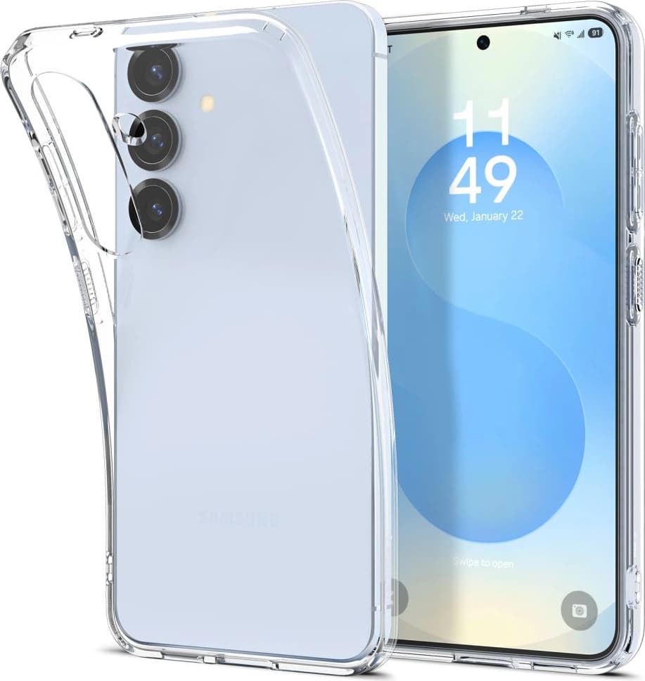 Тънък силиконов (TPU) калъф за Samsung Galaxy S25 Plus (прозрачен) - Spigen Liquid Crystal Case