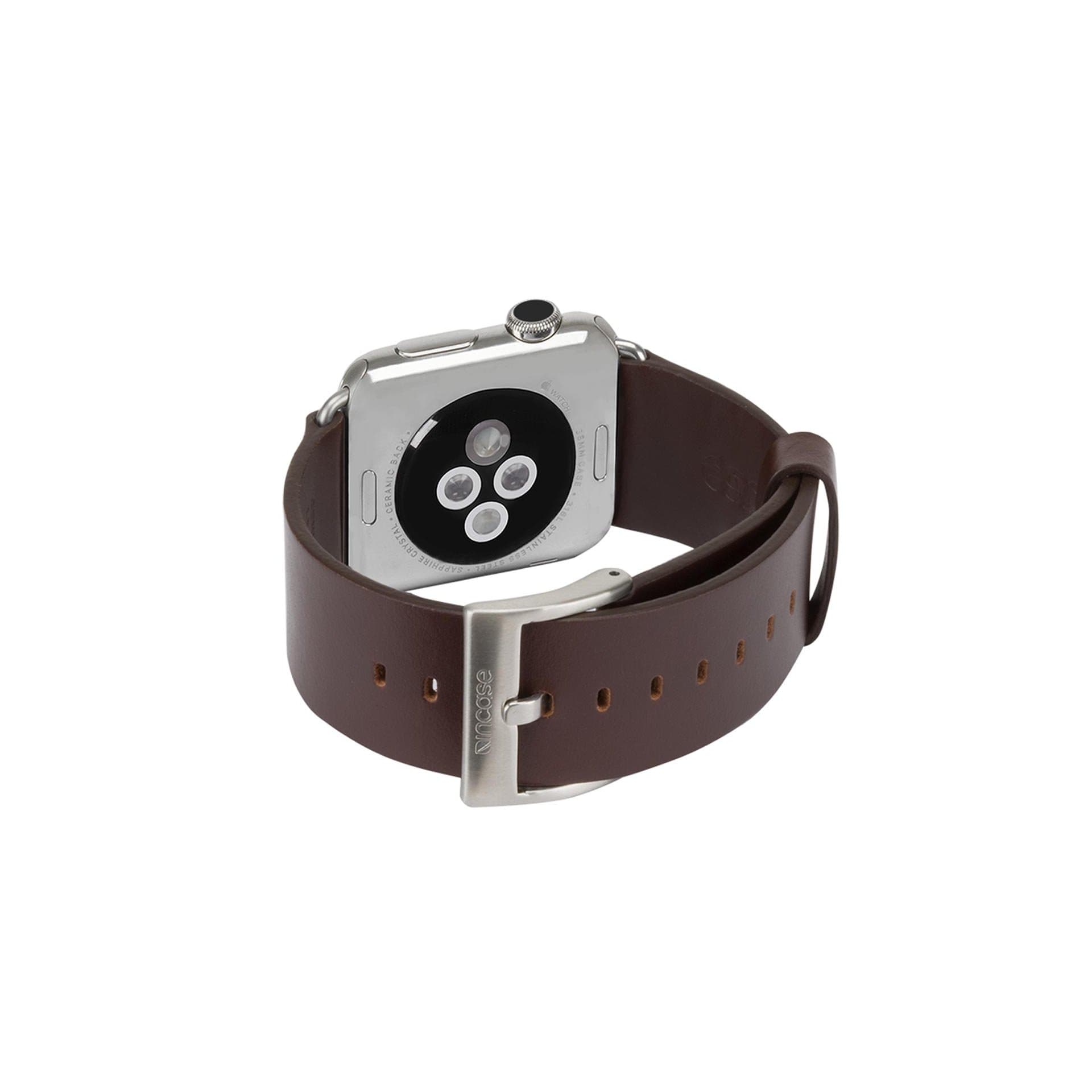 Кожена каишка (естествена кожа) за Apple Watch 38мм, 40мм, 41мм, 42мм (2024) - Incase Leather Band (кафяв)