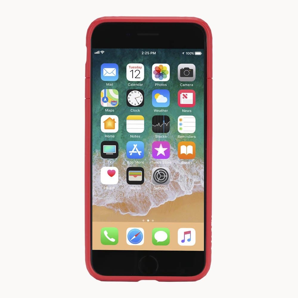 Бъмпер с висока защита за iPhone SE (2022), iPhone SE (2020), iPhone 7, iPhone 8 - Incase Frame Case (червен)