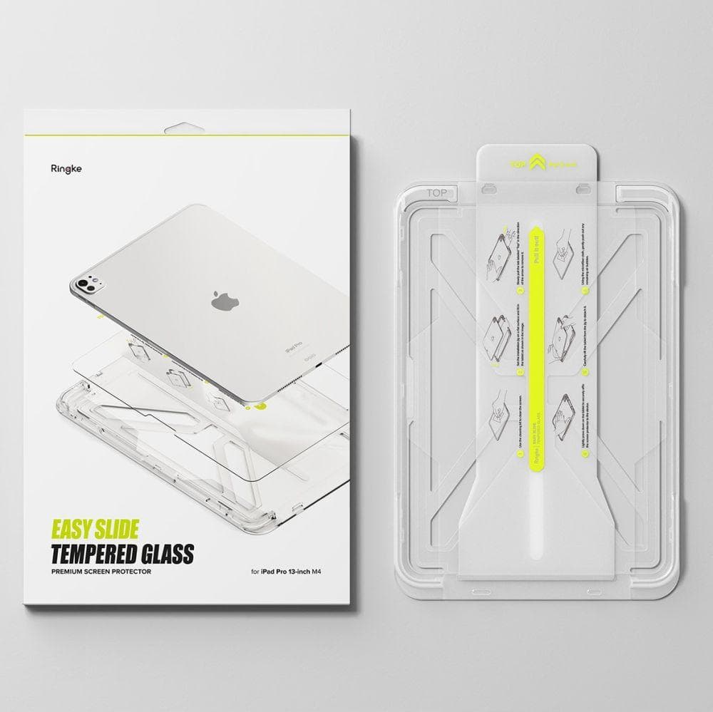 Калено стъклено защитно покритие за дисплея на iPad Pro 13 (2024) - Ringke Easy Slide Tempered Glass 2.5D (прозрачен)