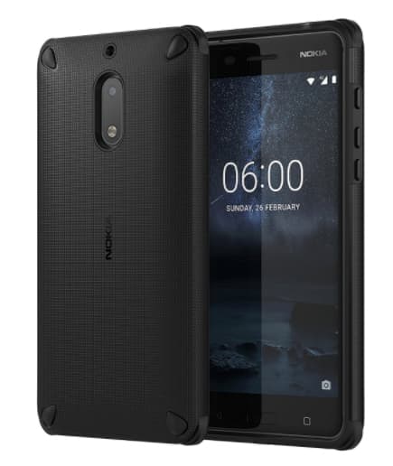 Удароустойчив хибриден кейс за Nokia 6 - Nokia Rugged Impact Case CC-501 (черен)