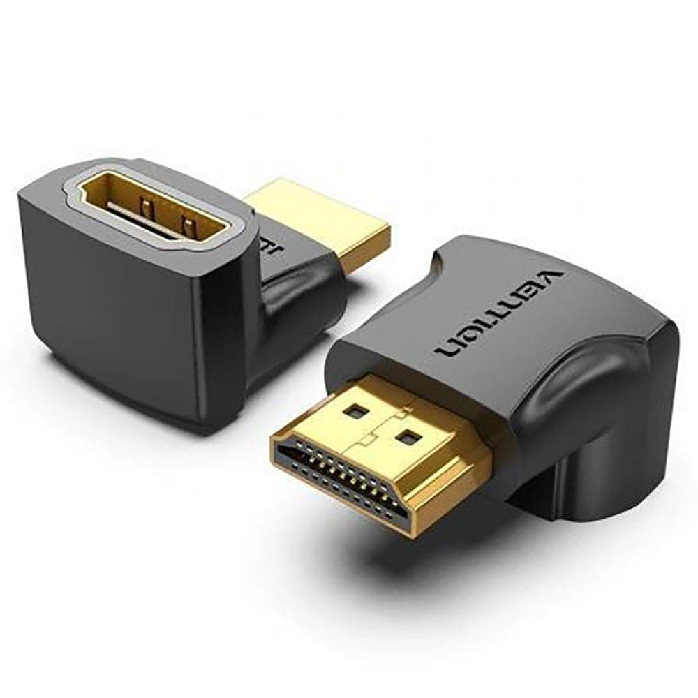 Адаптер Vention AINB0 от HDMI(м) към HDMI(ж), черен, 4K 2160p@60Hz, 18 Gb/s, ъглов
