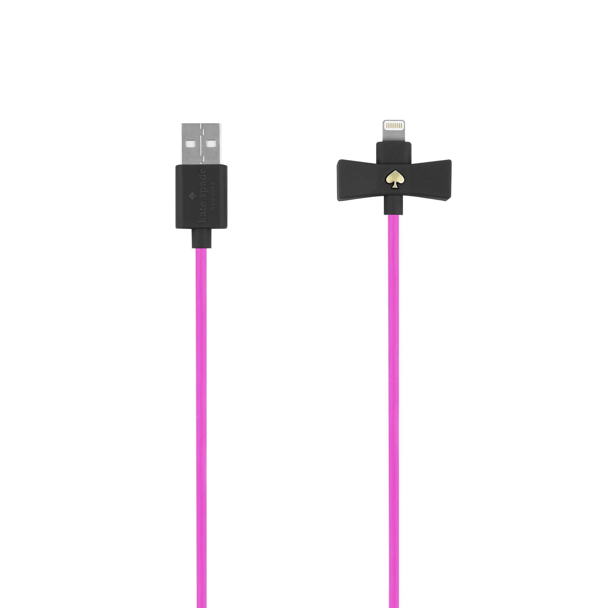 Дизайнерски USB кабел за устойства с Lightning порт - Kate Spade New York Lightning USB Cable (розов)
