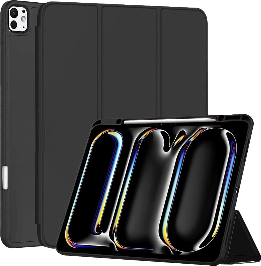 Термополиуретанов (TPU) кейс и поставка за iPad Pro 13 (2024) - Techsuit Flex Trifold Case (черен)
