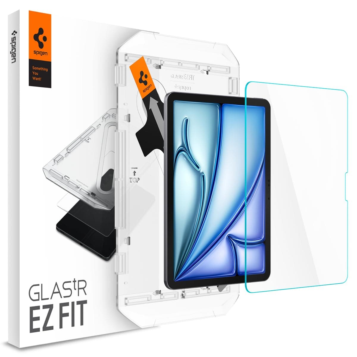 Протектор от закалено стъкло /Tempered Glass/ Spigen GLAS.tR EZ Fit (AGL07798) за Apple iPad Air 11 (2024), 9H твърдост