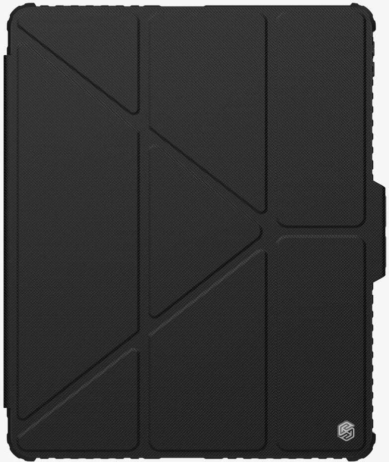 Удароустойчив хибриден кейс за iPad Pro 13 (2024) - Nillkin Bumper PRO Protective Stand Case (черен)