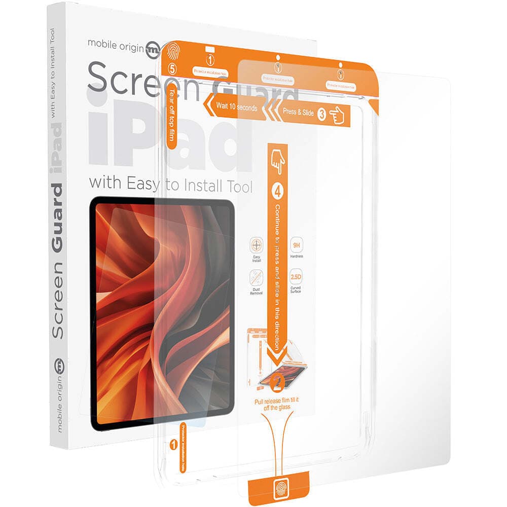 Калено стъклено защитно покритие за дисплея на iPad 9 (2021) - Mobile Origin Screen Guard Tempered Glass 2.5D (прозрачен)