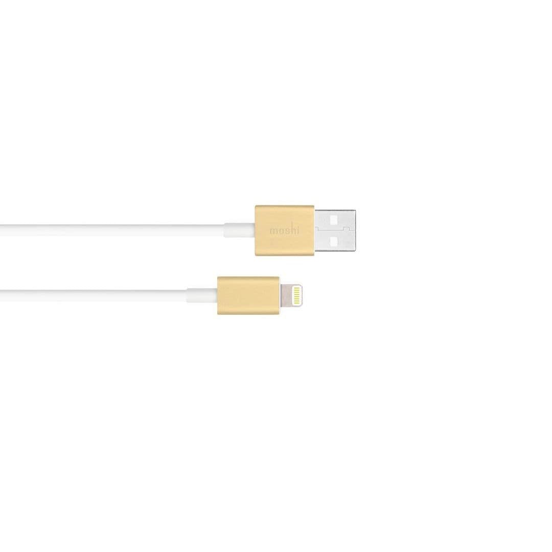 USB кабел за iPhone с Lightning (100 см) - Moshi Lightning to USB Cable (златист)