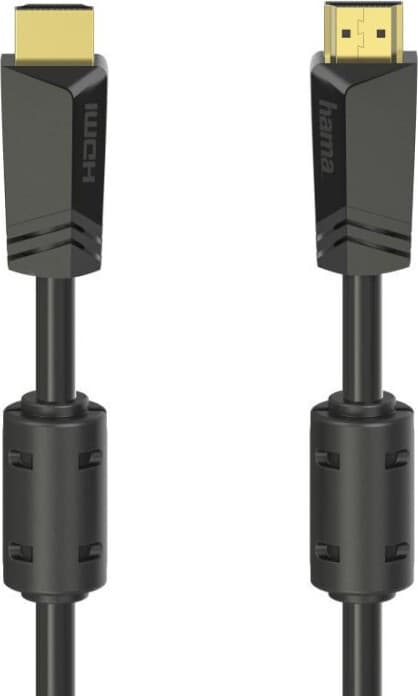Кабел Hama High Speed 205010, от HDMI(м) към HDMI(м), 15m, черен, позлатени конектори, 4K, 10.2 Gbit/s