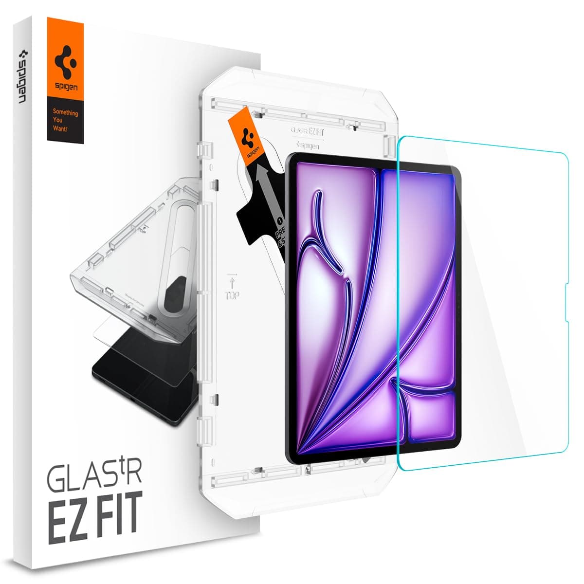 Протектор от закалено стъкло /Tempered Glass/ Spigen GLAS.tR EZ Fit за Apple iPad Air 13 (2024), 9H твърдост