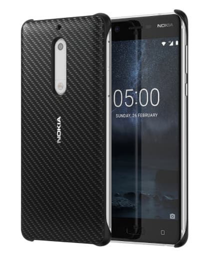 Поликарбонатов кейс за Nokia 5 - Nokia Carbon Fibre Design Case CC-803 (черен)