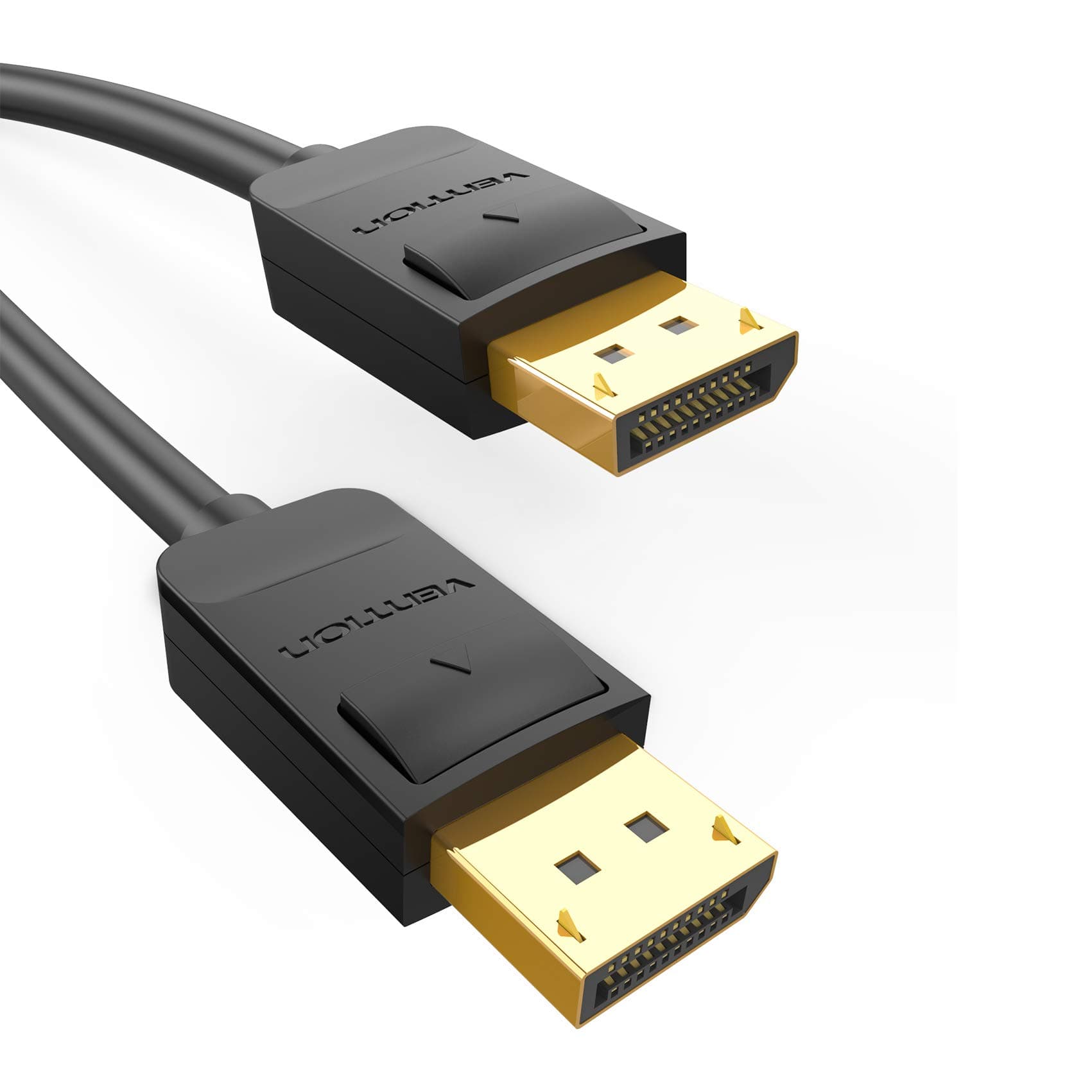 Кабел Vention HACBG, от DisplayPort(м) към DisplayPort(м), 1.5м, черен, 4K 2160p@60FPS, позлатени конектори