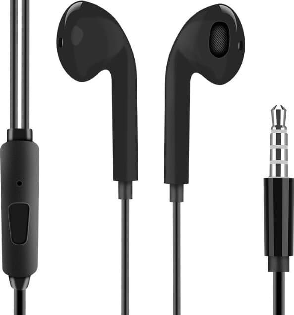 Слушалки с микрофон за мобилни устройства с 3.5 мм жак - OBALME In-Ear Stereo Headphones (черен)