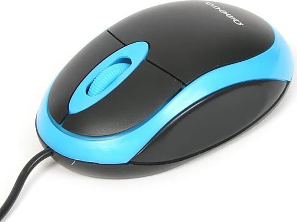 Omega OM-06V Optical 1200 DPI USB Mouse - USB оптична мишка за PC и Mac (черен-син)
