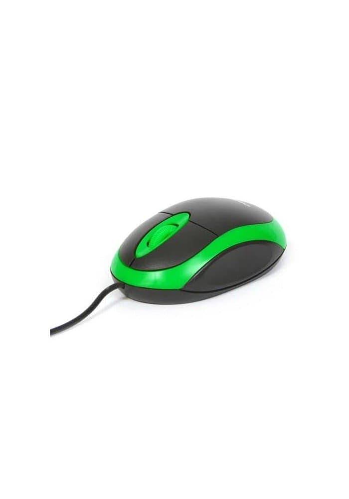 Omega OM-06V Optical 1200 DPI USB Mouse - USB оптична мишка за PC и Mac (черен-зелен)